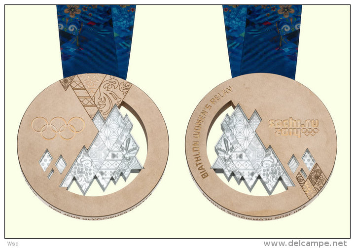 [N53-077  ]   2014 Sochi Winter Olympic Games , Medal ,   Postal Stationery-Postsache F - Winter 2014: Sotschi