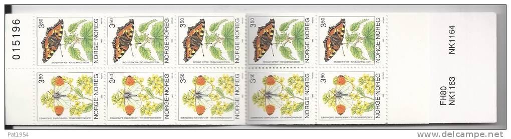 Norvège, Carnet De 1993** C1071 Thème Papillons - Booklets