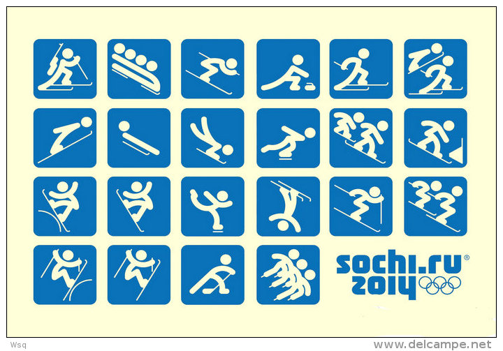 [N53-043  ]   2014 Sochi Winter Olympic Games   ,  Postal Stationery-Postsache F - Winter 2014: Sotchi