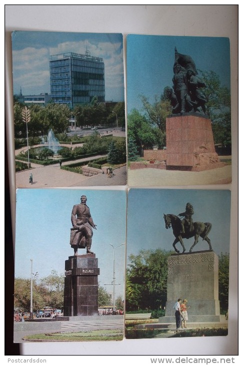 KAZAKHSTAN. ALMATY Capital.  8 Postcards Lot - Old Pc 1970s - Kazakhstan