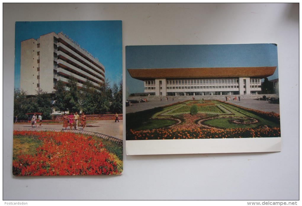 KAZAKHSTAN. ALMATY Capital.  6 Postcards Lot - Old Pc 1960s - 1970s - Kazakistan