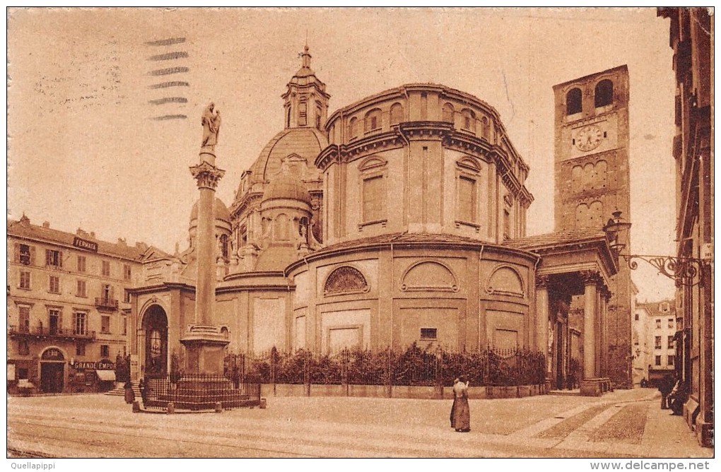 02448 "TORINO - CHIESA DELLA CONSOLATA" ANIMATA, GRANDE EMPORIO.  CART.  SPED. 1933 - Kirchen