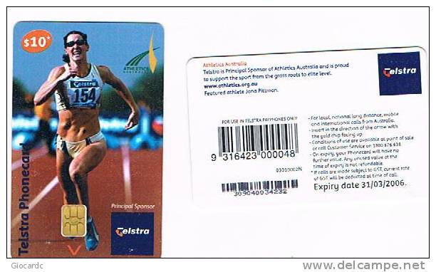 AUSTRALIA - TELSTRA    (CHIP) -  2003 ATHLETICS     EXP.  3.2006      - USED  -  RIF. 3816 - Sport