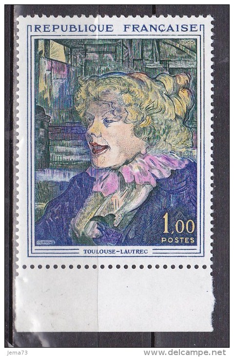 N° 1426:Oeuvres D´Art, La Serveuse Anglaise Du "Star" Au Havre De Toulouse-Lautrec 1 Timbre Neuf - Unused Stamps