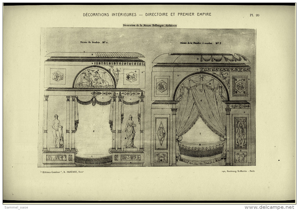 Ca. 1900/1910  - Decorations Interieures - Directoire Et Premier Empire - Baukunst Architektur Ornamente - Architektur