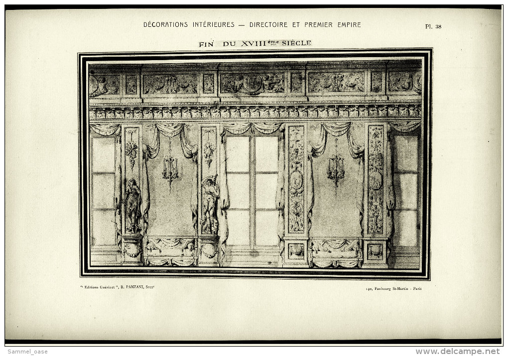 Ca. 1900/1910  - Decorations Interieures - Directoire Et Premier Empire - Baukunst Architektur Ornamente - Architektur