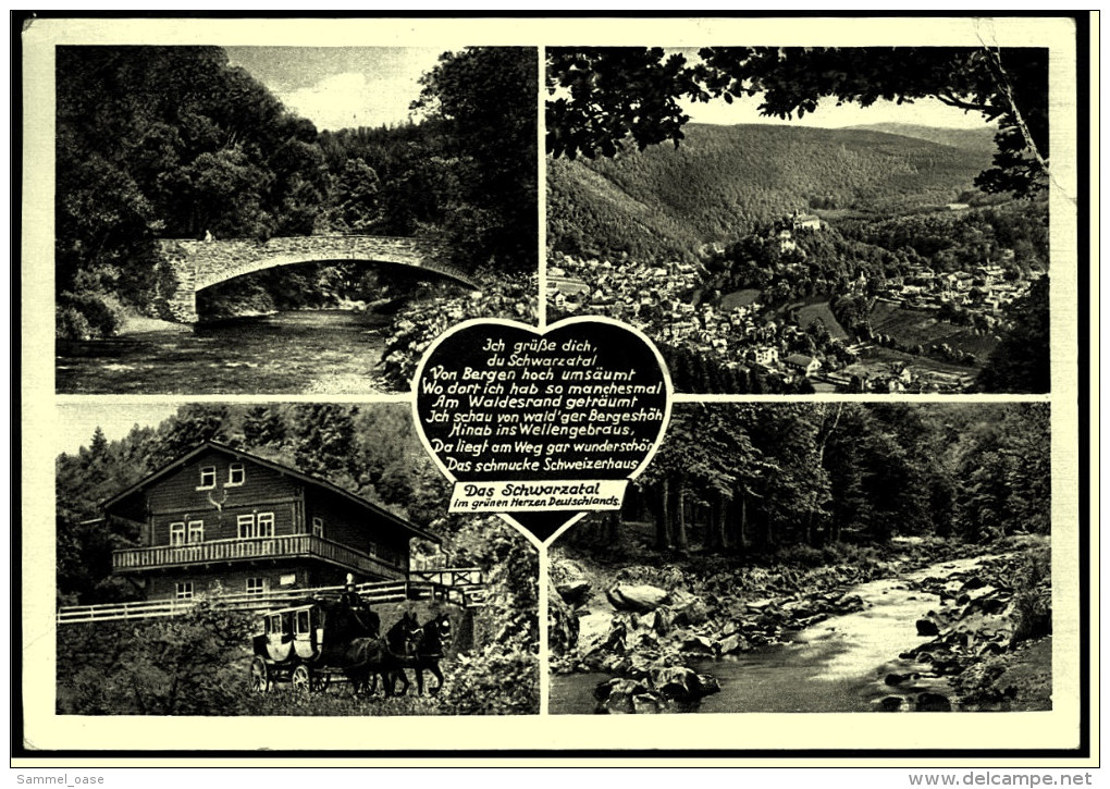 Das Schwarzatal  -  Mehrbild-Ansichtskarte Ca. 1964    (5170) - Oberweissbach