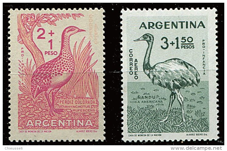 M003	Argentine **  N° 613 à 615 - PA65/66 Oiseaux Divers - Ongebruikt