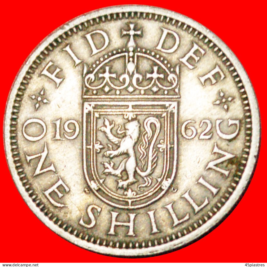 * SCOTTISH CREST (1954-1970): GREAT BRITAIN  1 SHILLING 1962! ELIZABETH II (1953-2022)  LOW START NO RESERVE! - I. 1 Shilling