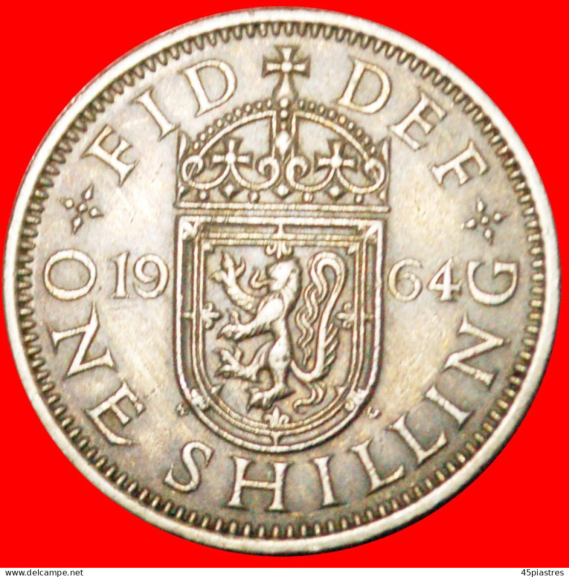 * SCOTTISH CREST (1954-1970): GREAT BRITAIN  1 SHILLING 1964! ELIZABETH II (1953-2022) LOW START NO RESERVE! - I. 1 Shilling