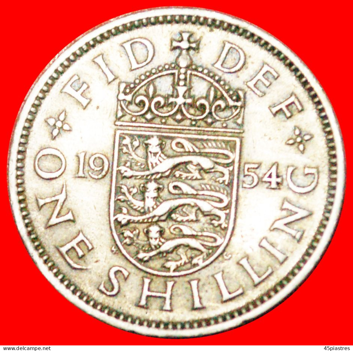 * ENGLISH CREST (1954-1970): GREAT BRITAIN  1 SHILLING 1954! ELIZABETH II (1953-2022) LOW START NO RESERVE! - I. 1 Shilling