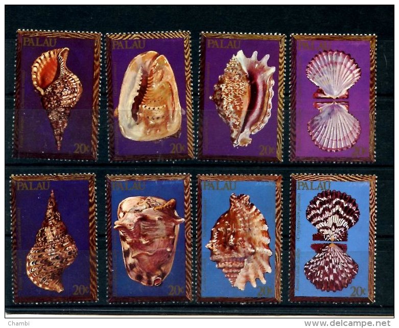 Palau 8 Timbres  Coquillages Shell Sea Marine Life N° 32-40 - Palau