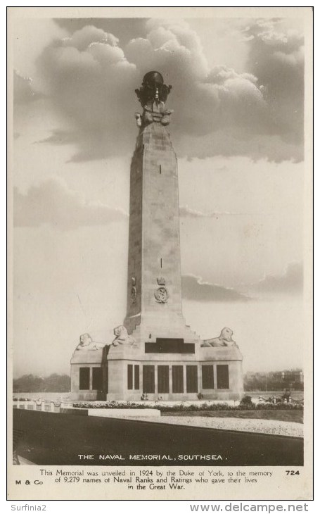 HANTS - SOUTHSEA - THE NAVAL MEMORIAL RP Ha386 - Other & Unclassified