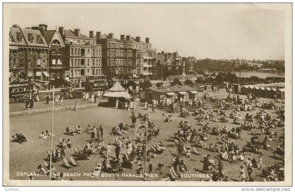 HANTS - SOUTHSEA -  ESPLANADE AND BEACH FROM SOUTH PARADE RP Ha391 - Other & Unclassified