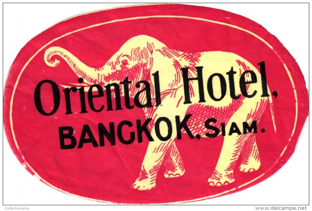 12 HOTEL Label Collection ASIA  - Very Good  To Excellent Condition - HONG KONG THAILAND  Bangkok  INDIA New Delhi - Hotel Labels