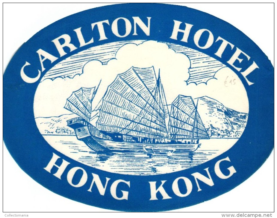 12 HOTEL Label collection ASIA  - Very Good  to excellent condition - HONG KONG THAILAND  Bangkok  INDIA New Delhi