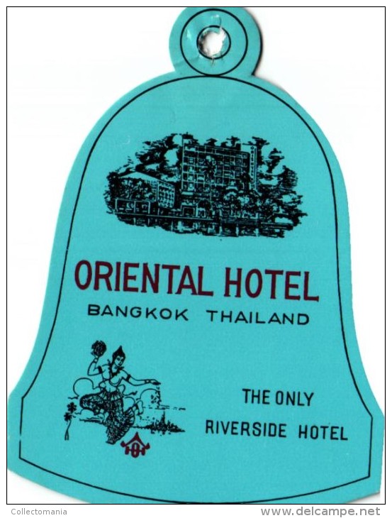 12 HOTEL Label collection ASIA  - Very Good  to excellent condition - HONG KONG THAILAND  Bangkok  INDIA New Delhi