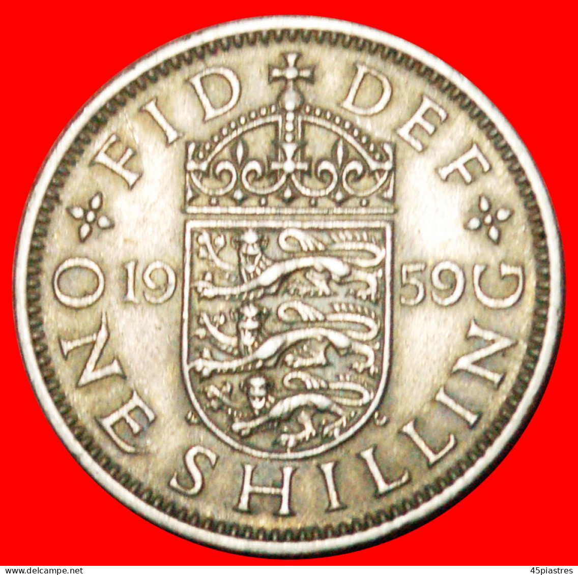 * ENGLISH CREST (1954-1970): GREAT BRITAIN  1 SHILLING 1959! ELIZABETH II (1953-2022) LOW START NO RESERVE! - I. 1 Shilling