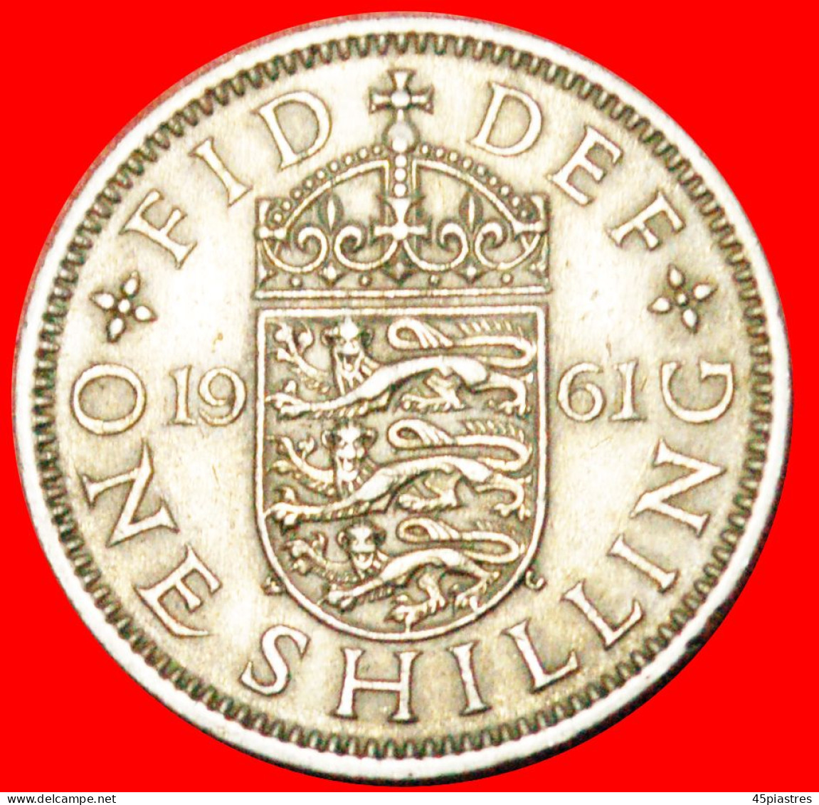 * ENGLISH CREST (1954-1970): GREAT BRITAIN  1 SHILLING 1961! ELIZABETH II (1953-2022)! LOW START NO RESERVE! - I. 1 Shilling