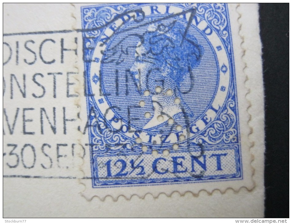 1932 , GRAVENHAGE     Firmenlochung  "  S  " , Perfin , Beleg - Brieven En Documenten