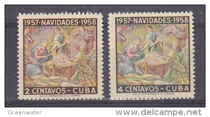 Cuba 1957 Christmas 2v ** Mnh (25539) - Neufs