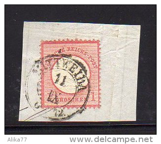 ALLEMAGNE     Oblitéré Sur Fragment    Y. Et T.    N° 16 - Used Stamps