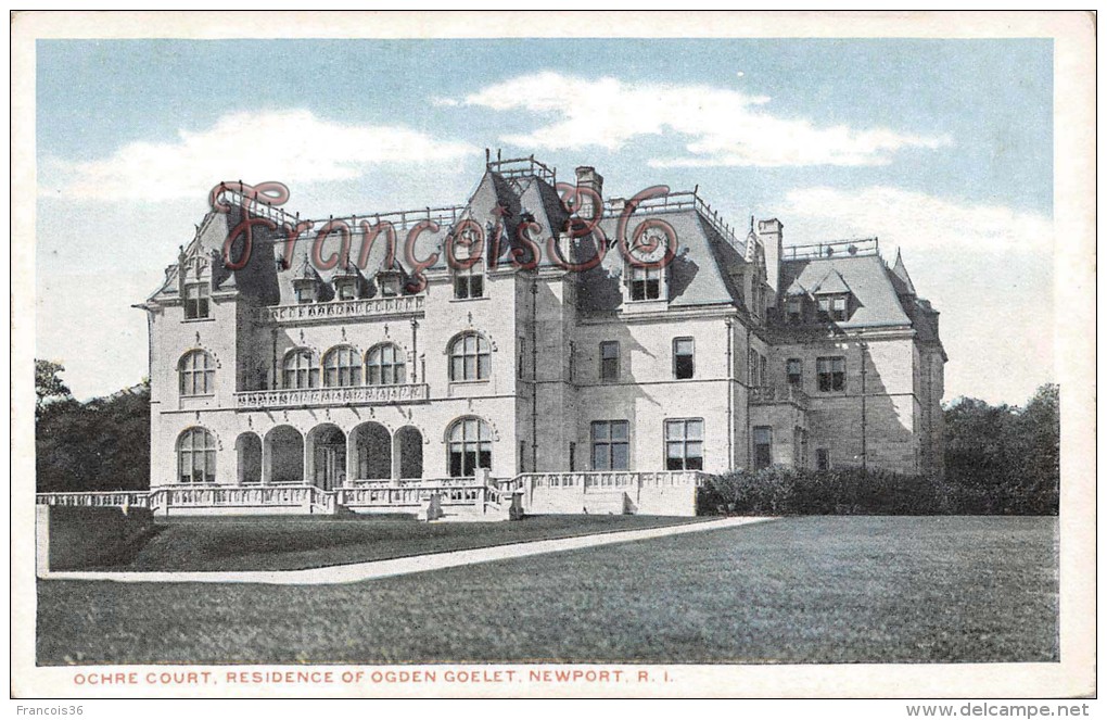 Ochre Court Residence Of Ogden Goelet NewPort - 2 SCANS - Newport