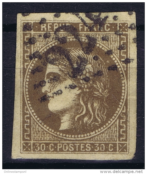 France: Yv Nr 47 Obl. Used - 1870 Uitgave Van Bordeaux