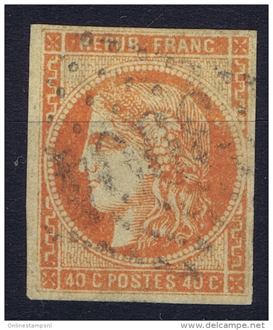 France: Yv Nr 48 Obl. Used  2x Signed/ Signé - 1870 Uitgave Van Bordeaux