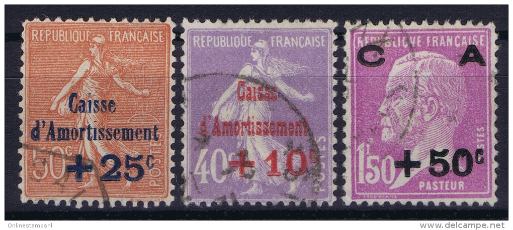 France: Yv Nr  249 - 251 Obl. Used  1928 - Used Stamps