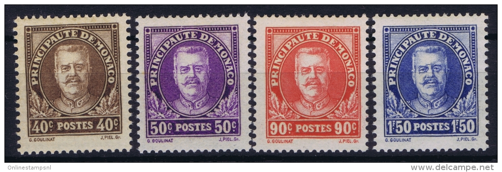 Monaco: V Nr. 115 - 118 MH/*, Avec  Charnière , Mit Falz - Unused Stamps