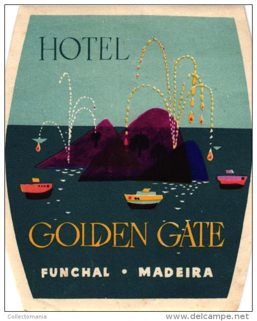 11 HOTEL Labels PORTUGAL  MADEIRA Funchal Estoril Porto Braga Lisboa Sagres NAMPULA - Hotel Labels