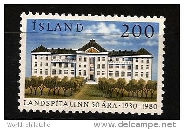 Islande Island 1980 N° 514 ** Santé, Médecine, Hôpital National, Bâtiment, Architecture, CHU, Landspítali, Ríkisspítala - Unused Stamps