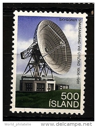Islande Island 1981 N° 524 ** Antenne, Skyggnir, Station Terrestre De Télécommunication, Téléphone, Télévision, Radio - Neufs