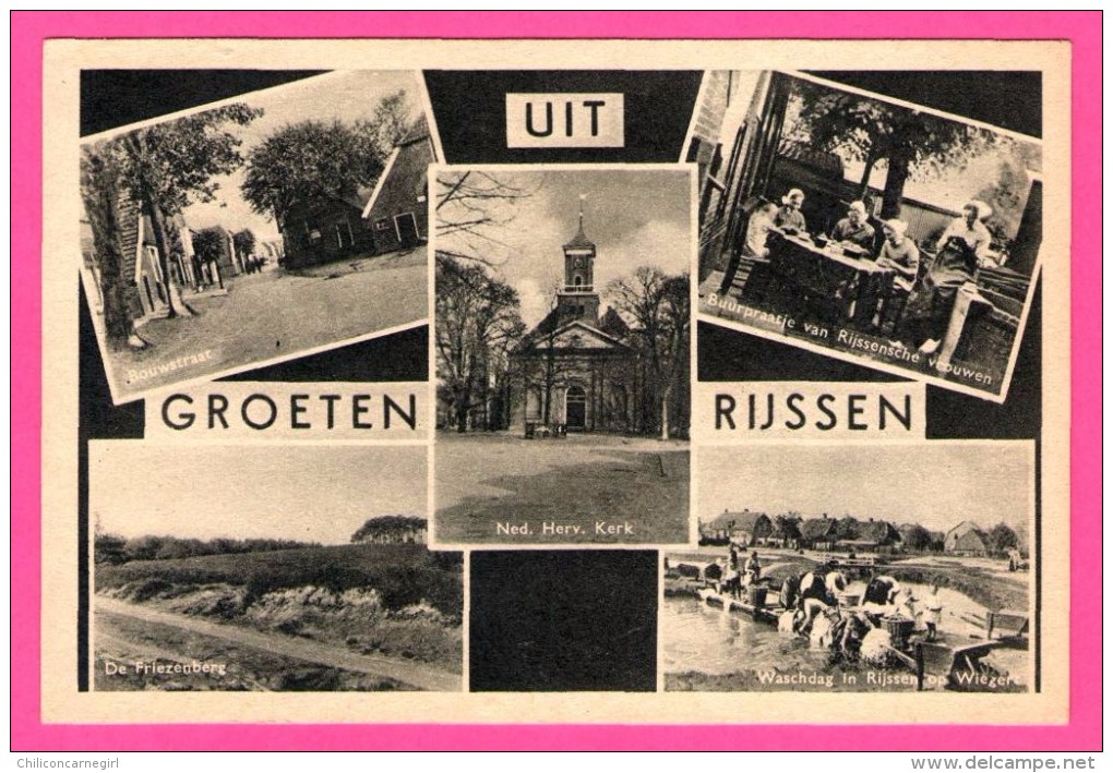 Groeten Uit Rijssen - Bouwstraat - Waschdag In Rijssen Op Wiegert - Buurpraatje Van R Vrouwen - Multivues - REMBRANDT - Rijssen