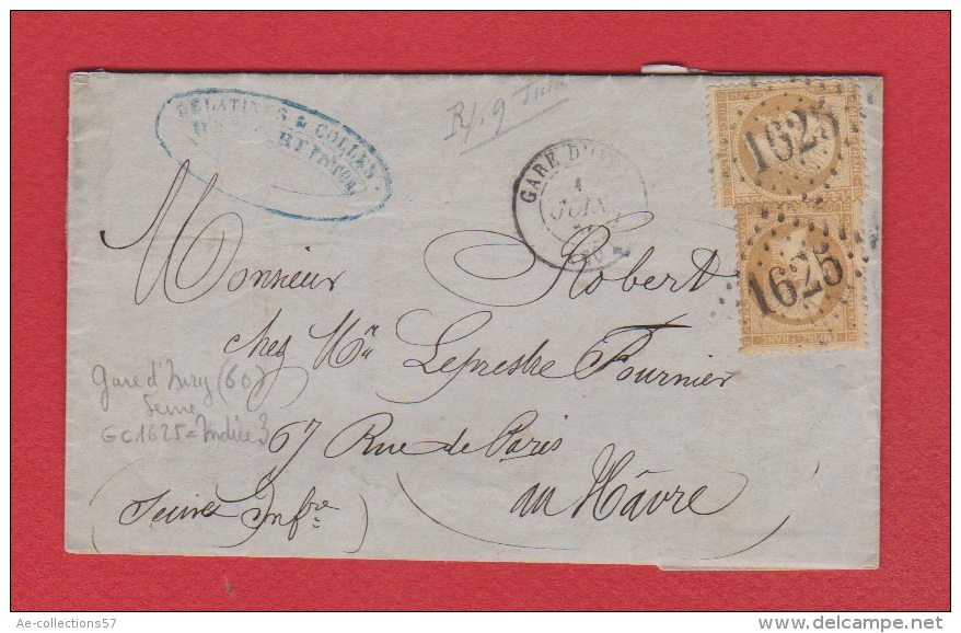 Lettre //  De Paris  //  Pour Le Havre   //  1 Juin 1864 - 1849-1876: Période Classique