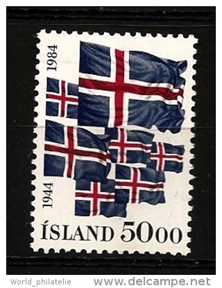 Islande Island 1984 N° 570 ** Drapeau Islandais, République, Drapeaux, Pays, Loi, Armes D'État, Anniversaire - Nuevos