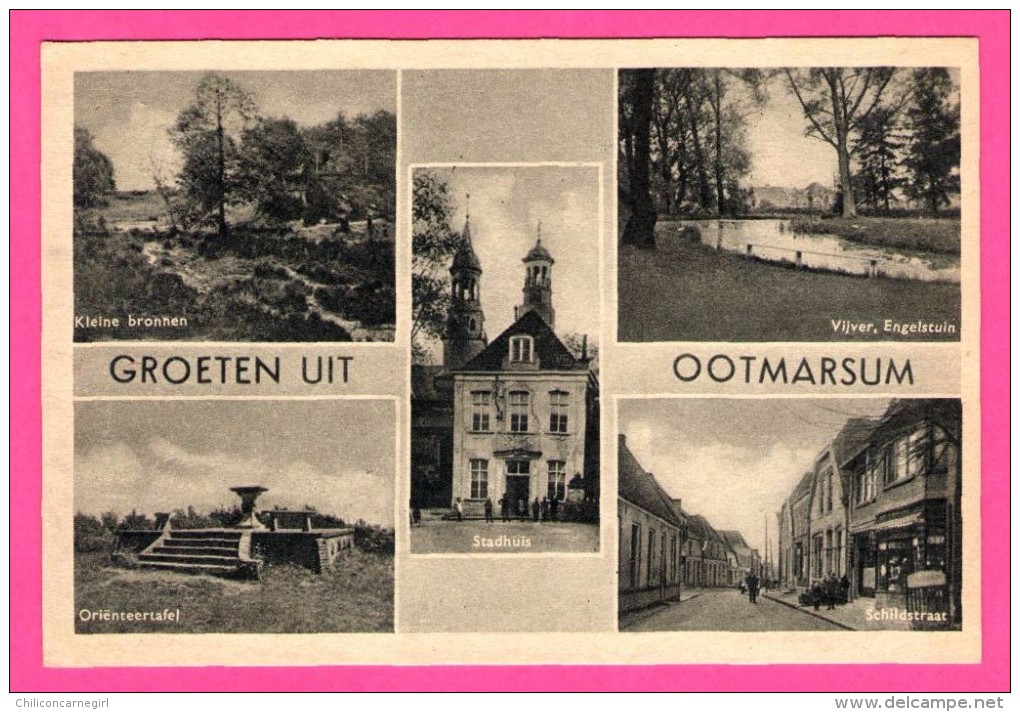 Groeten Uit Ootmarsum - Oriënteertafel - Stadhuis - Vijver - Schilstraat - Kleine Bronnen - Multivues - REMBRANDT - Ootmarsum