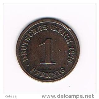 ***  DEUTSCHES REICH  1 PFENNIG 1876 A - 1 Pfennig