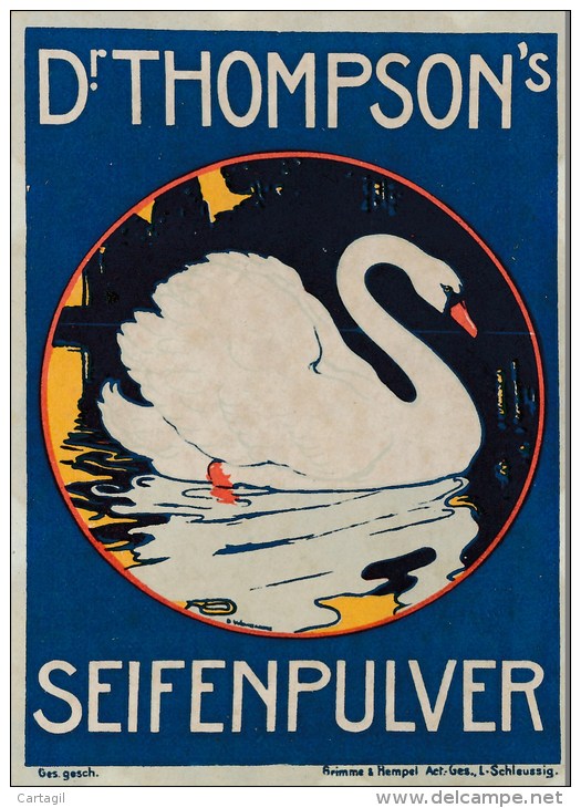 VP -B1857-Allemagne - Düsseldorf - Image Publicitaire (  80x110mm)  Dr Thompson's Seifenpulver - 2 Scans-Envoi Gratuit - 1900 – 1949