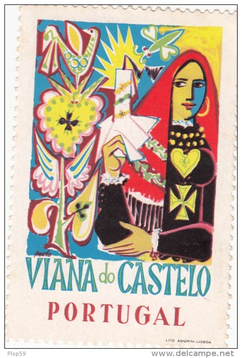 Top Grand Timbre Litho 6.5 X 10 Cm Portugal Viana Do Castelo Lito Amorim Lisboa TTB - Local Post Stamps