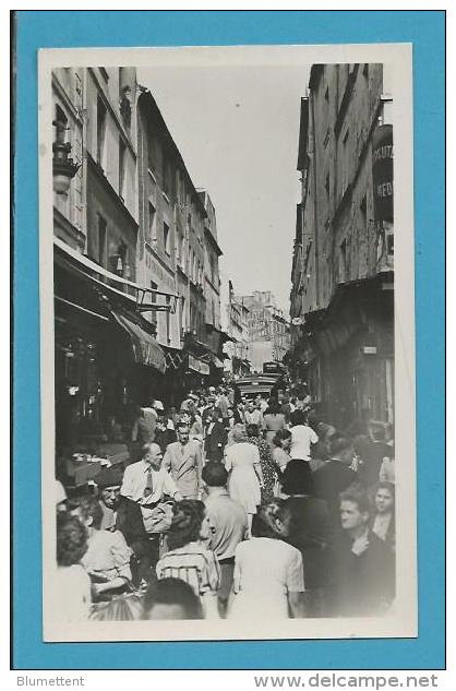 CPSM 602 - La Rue Mouffetard Un Jour De Marché PARIS Vème - Paris (05)