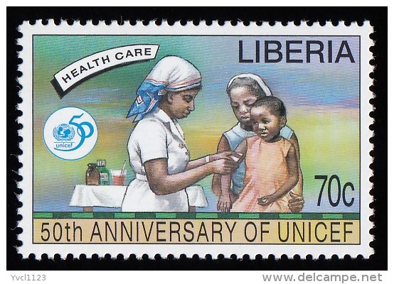 LIBERIA - Scott #1218 The 50th Anniversary Of UNICEF / Mint NH Stamp - Liberia