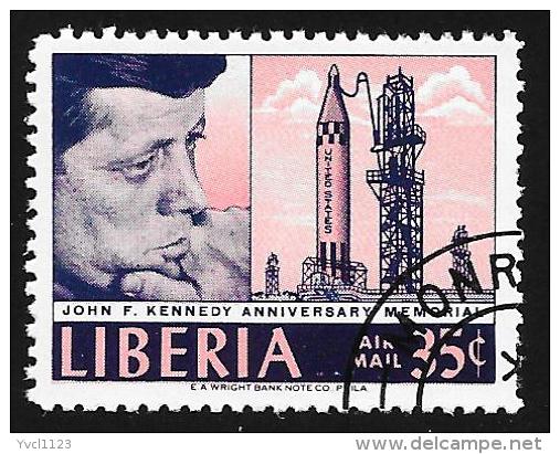 LIBERIA - Scott #C174 Kennedy And Rocket (*) / Used Stamp - Liberia