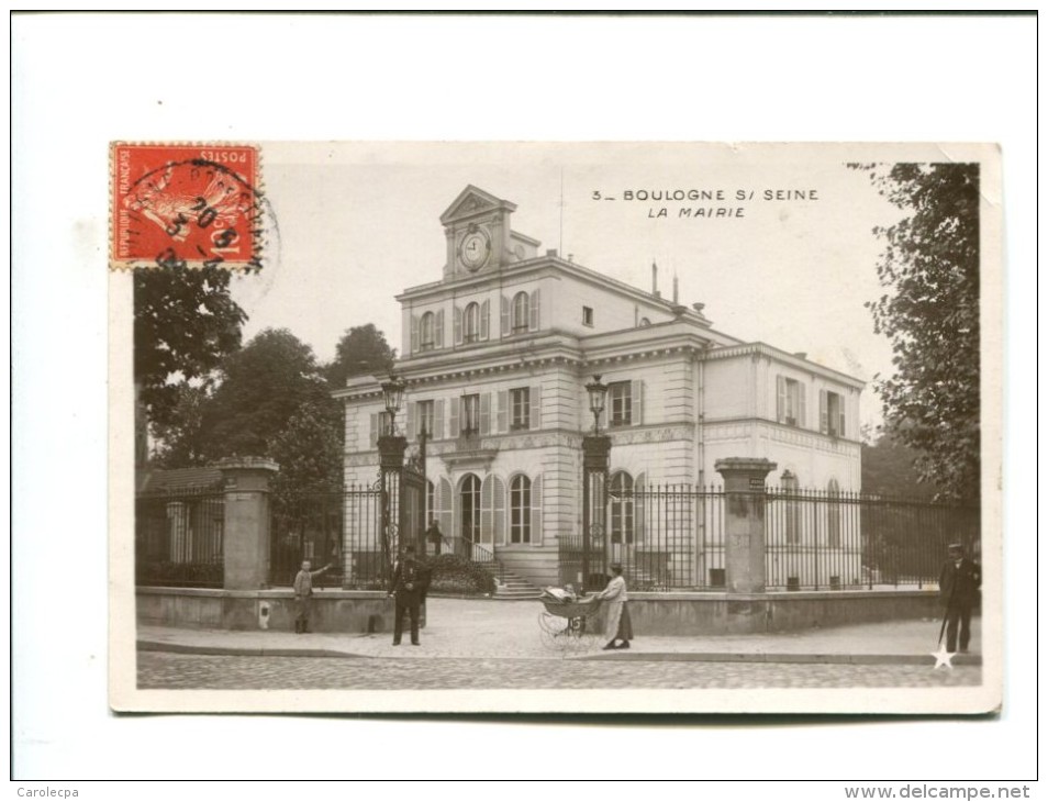 CP  - BOULOGNE SUR SEINE (92) La Mairie - Boulogne Billancourt