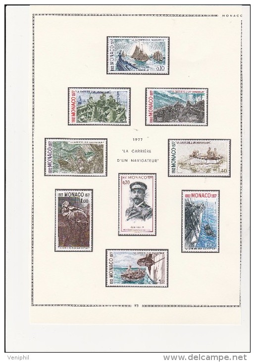 MONACO - SERIE N° 1084 A 1092 NEUVE X - ANNEE 1977 - COTE :16 € - Unused Stamps