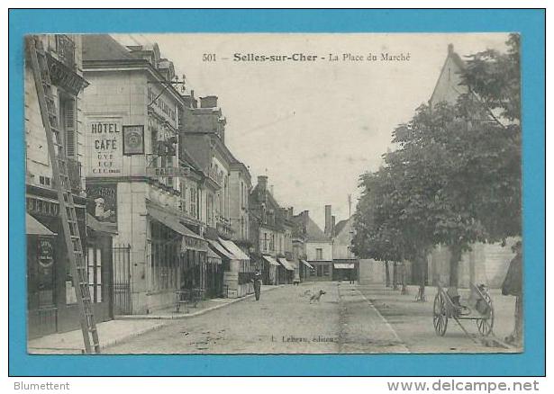 CPA 501 - La Place Du Marché SELLES SUR CHER 41 - Selles Sur Cher