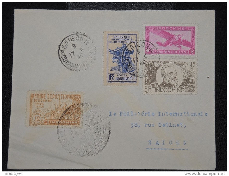 FRANCE - INDOCHINE - Enveloppe De La Foire De Saigon En 1948 - Aff. Plaisant - A Voir - Lot P11056 - Autres & Non Classés