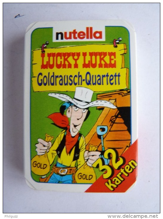 JEU DE CARTES - LUCKY LUKE - PUBLICITAIRE NUTELLA 1996 - GOLDRAUSCH-QUARTETT - MORRIS - Figuren - Kunstharz