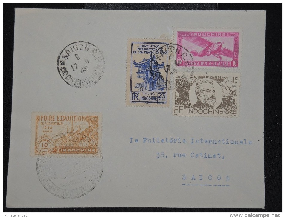 FRANCE - INDOCHINE - Enveloppe De La Foire De Saigon En 1948 - Aff. Plaisant - A Voir - Lot P11057 - Autres & Non Classés